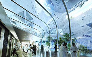 La stazione Qasr al Hokm della metropolitana di Riyadh