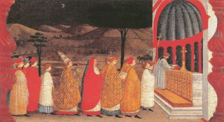 Paolo Uccello. Il miracolo dell’ostia profanata. 1467.