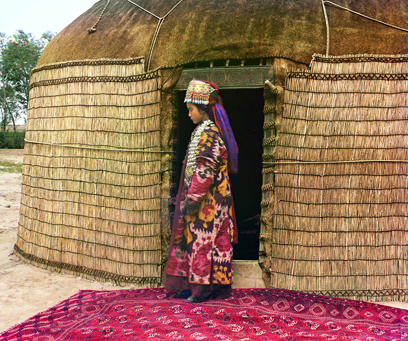 Yurt del Turkestan in un'immagine del 1913 Yurt del Turkestan in un'immagine del 1913