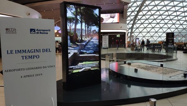 Aeroporto Fiumicino, in mostra "Le immagini del tempo" con 6 opere da Ostia Antica