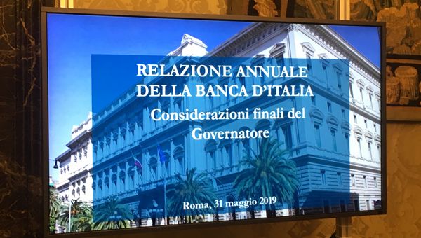 Banca d'Italia, Visco: "Fase di grave difficoltà per lo sviluppo economico mondiale"