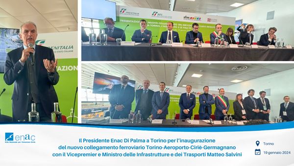 Aeroporto Torino, Salvini e ENAC all'inaugurazione dal nuovo collegamento ferroviario