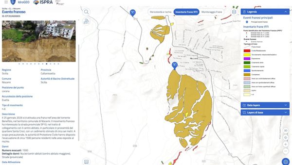 Da Niscemi al quadro nazionale delle frane: il ruolo di ISPRA tra dati e cartografia