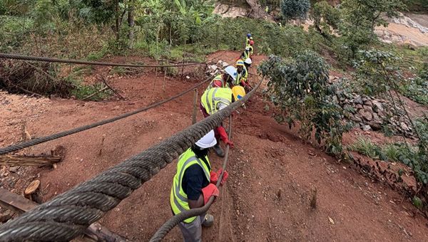 Franchetti, avviato in Rwanda il cantiere del Marangara Bridge con posa dei cavi portanti