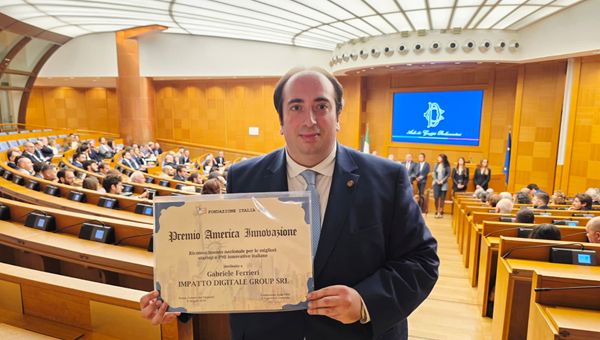 Gabriele Ferrieri premiato con il ‘Premio America Innovazione’ alla Camera dei deputati