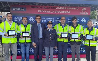 Autostrade per l'Italia e Polizia di Stato insieme al giro d'Italia