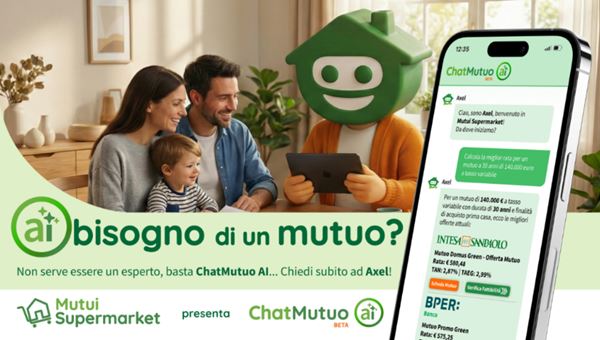 Mutui casa, boom del digitale: AI e online guidano le scelte delle famiglie