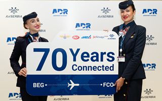 Air Serbia festeggia 70 anni di voli diretti con l'Italia