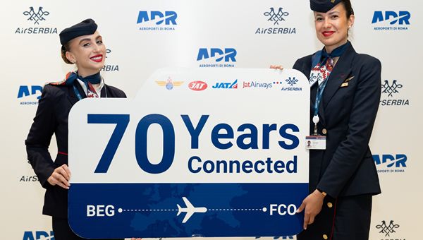 Air Serbia festeggia 70 anni di voli diretti con l'Italia