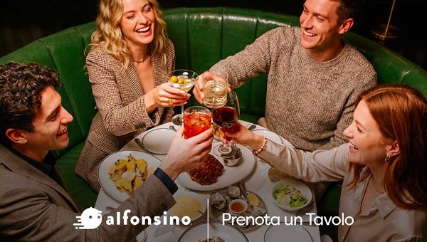 Alfonsino, il servizio Prenotazione Tavoli raggiunge 25 città, prenotazioni +30% su base settimanale