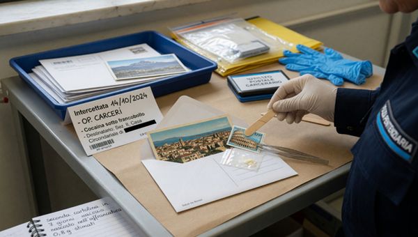 Cocaina sotto il francobollo: la seconda cartolina intercettata in sette giorni