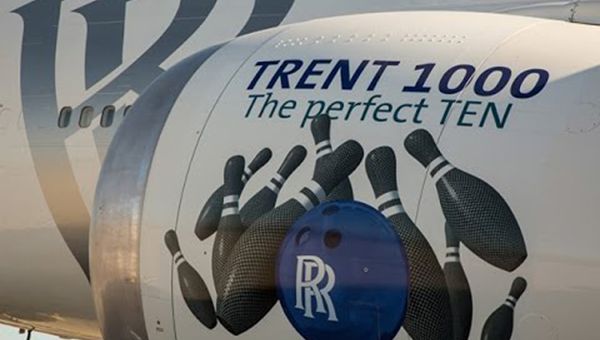Rolls Royce Trent 1000 TEN per il primo volo di tutti i prototipi delle tre serie del Boeing 787